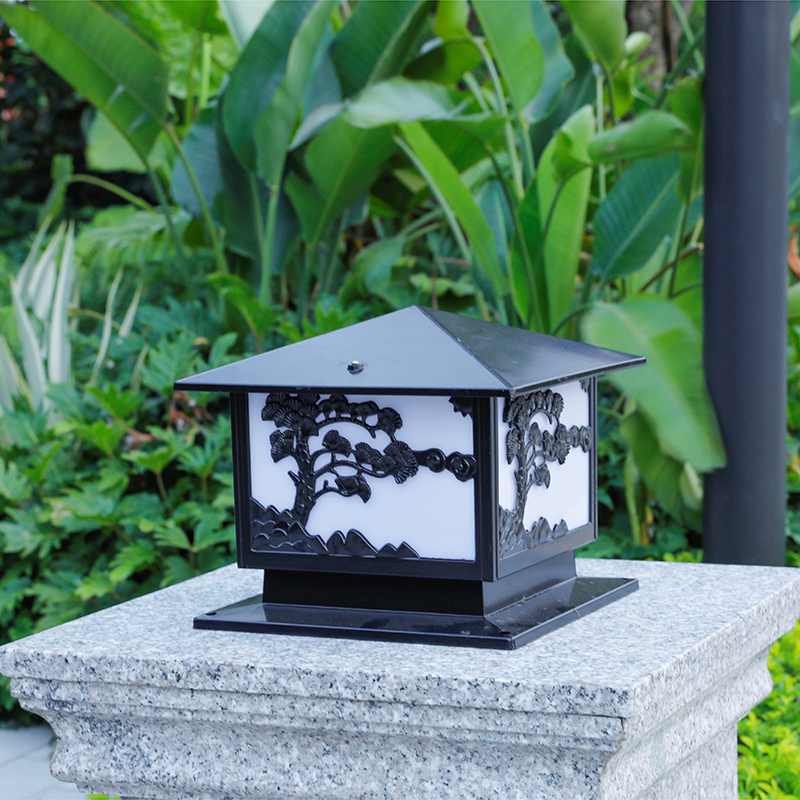 Square Led Solar Garden Lights Post Light