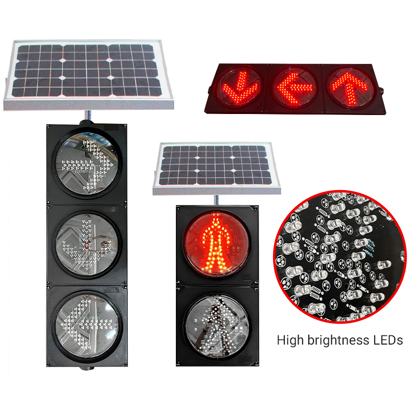  ແສງຕາເວັນ LED Traffic Stop Light Red/Green Stop and Go Light Industrial LED Traffic Signal Light