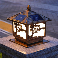 Square Led Solar Garden Lights Post Light