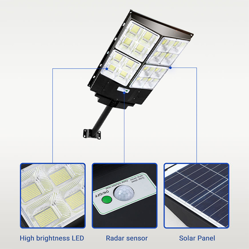 100W 200W 300W Waterproof Led Solar Street Light 