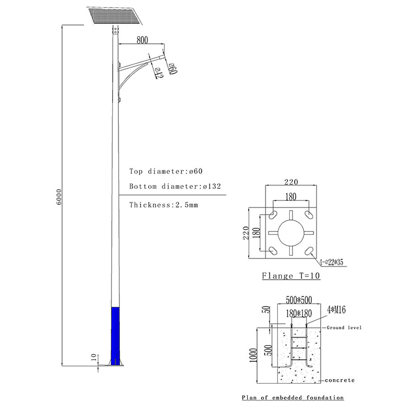 ກະດານເທດສະບານ Endurance Solar Street Lights