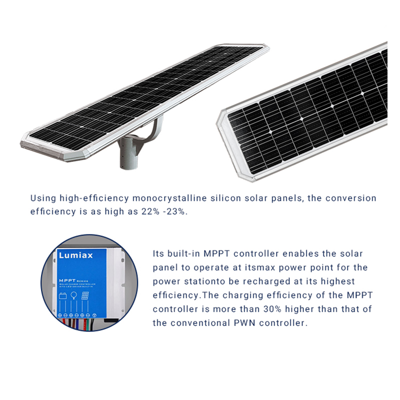 Aluminum Solar Street Lamp 100w 150w 200w 300w All in One Solar Street Light