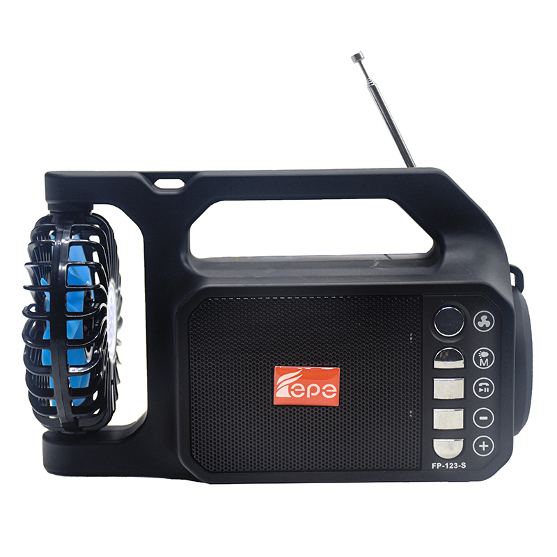 FM Radio Bluetooth Portable ລຳໂພງທີ່ໃຊ້ພະລັງງານແສງອາທິດ