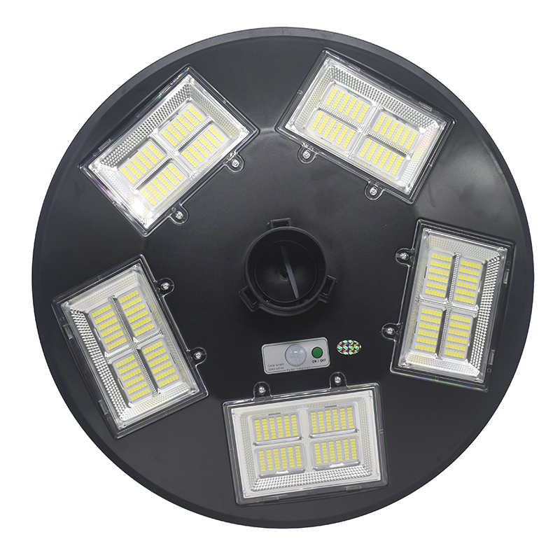  Round UFO 300W Led Solar Street Light ສໍາລັບສວນ, ເດີ່ນ, ເສັ້ນທາງ, ບ່ອນຈອດລົດ